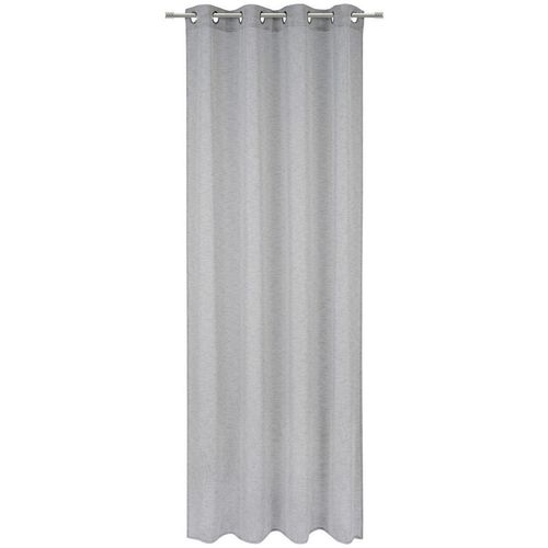 9010585609148 - Ösenschal  Grau  Textil  140x245 cm  Leinenoptik  Wohntextilien Gardinen & Vorhänge Fertiggardinen Ösenschals
