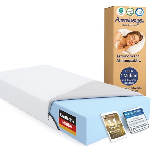 4250263744722 - ARENSBERGER ANNA Gelschaum Matratze 80x200 cm – 13 cm NANOCELL® Gel-Schaum – H3 Härtegrad – Atmungsaktiv – Abnehmbarer Bezug 240g m² – Waschbar bis 60°C – Rollmatratze Komfortmatratze