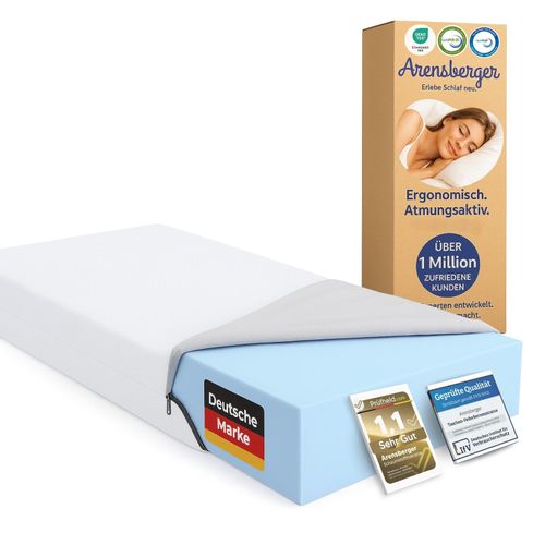 4250263744708 - ARENSBERGER LINA Gelschaum Matratze 90x190 cm – 11 cm NANOCELL® Gel-Schaum – H3 Härtegrad – Atmungsaktiv – Abnehmbarer Bezug 240g m² 4250263744708 - ARENSBERGER LINA Gelschaum Matratze 90x190 cm – 11 cm NANOCELL® Gel-Schaum – H3 Härtegrad – Atmungsaktiv – Abnehmbarer Bezug 240g m²