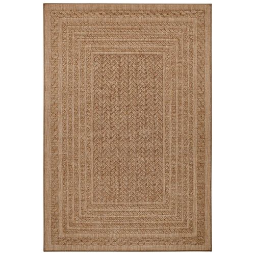 4255636651928 - NYVI Teppich Forest - Wetterfest Pflegeleicht für Innen und Außen Größe160x230 cm FarbeBeige Braun Limonero