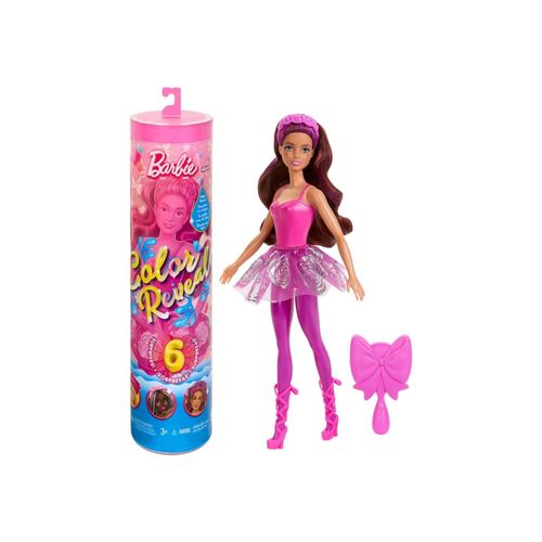 0194735178650 - HRK17 - Barbie - Color Reveal - Ballerina-Puppe mit 6 Überraschungen & Farbwechsel (Auswahl der Puppe zufällig)