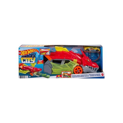 0887961916386 - GTK42 - Hot Wheels - City - Drachen-Starter-Transporter mit einen Fahrzeug 164