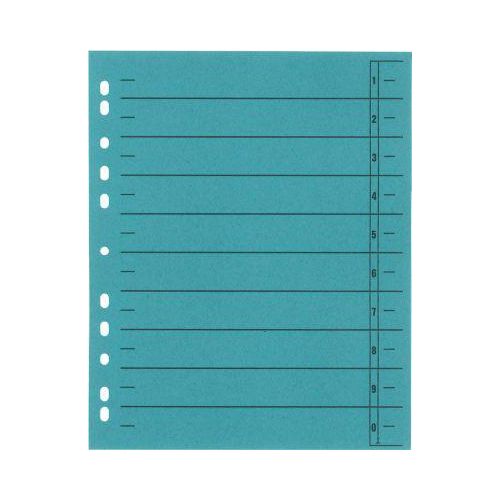 4018924911056 - Select Trennblätter mit Taben DIN A4- Format Linienaufdruck Universallochung 100 Stück blau