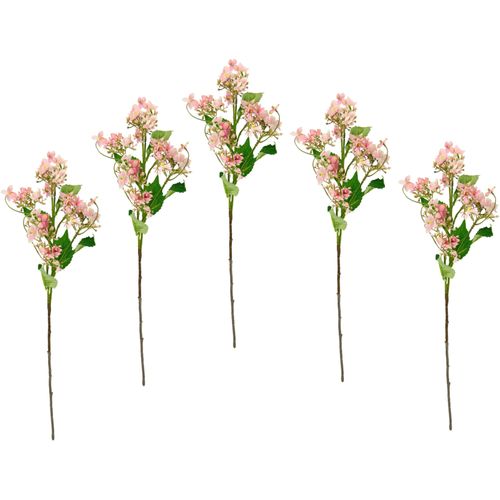 4019844784126 - Kunstblume IGEA Blütenzweig Kunstpflanzen Gr B H L 13 cm x 60 cm x 10 cm 5 St rosa (hellrosa) Kunst-Blumen 5er Set künstlicher Zweig Kunstpflanze Dekozweig