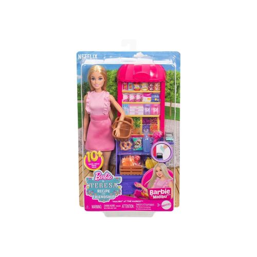 0194735275496 - JCT05 - Barbie & Teresa Rezepte für Freundschaft - Malibu auf dem Markt Spielset mit 11 Zubehörteilen 0194735275496 - JCT05 - Barbie & Teresa Rezepte für Freundschaft - Malibu auf dem Markt Spielset mit 11 Zubehörteilen