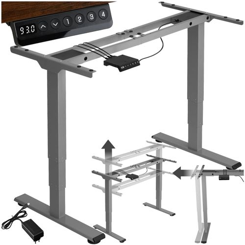 4061173206220 - tectake® Tischgestell elektrisch höhenverstellbar breitenverstellbar 110 - 168 x 60 x 60 - 125 cm