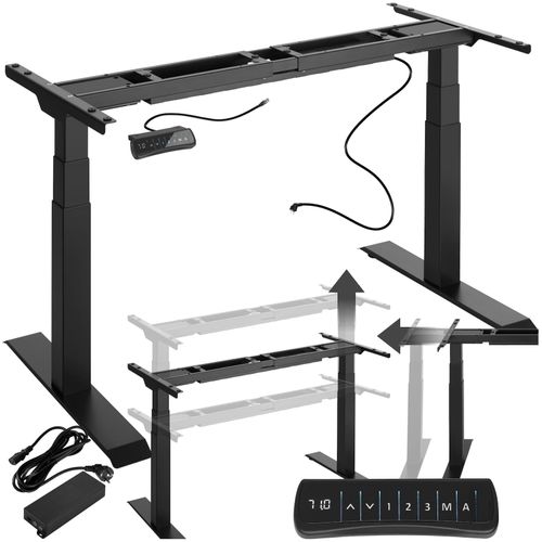 4061173024084 - tectake® Tischgestell elektrisch höhenverstellbar mit 2 Motoren breitenverstellbar 110 - 190 x 68 x 58 - 123 cm