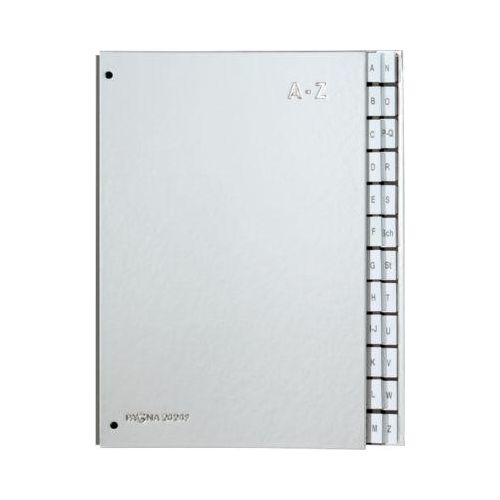 4013951011328 - Pagna - Pultordner din A4 a-z Karton Papier laminiert silber 24 Fächer