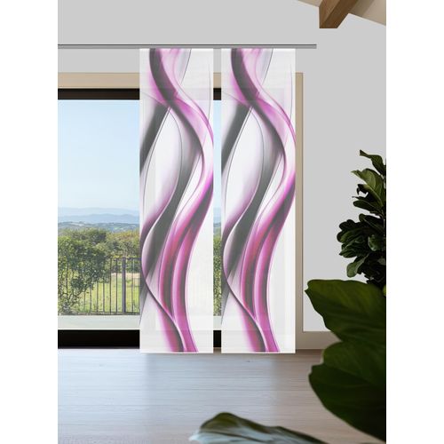 4056751541565 - Schiebegardine VISION S CARA rosa (pink) B60cm H260cm Polyester Gardinen SchiebevorhangBambusoptikDigitaldruckSET