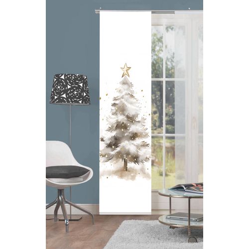 4056751544849 - Schiebegardine HOME WOHNIDEEN CHRISTMAS TREE beige (natur) B60cm H245cm Polyester Gardinen Schiebewand Dekostoff Digitaldruck