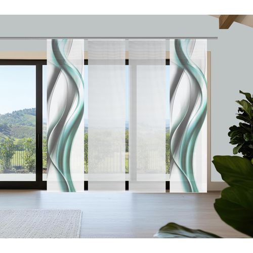 4056751541619 - Schiebegardine VISION S CARA mint B60cm H260cm Polyester Gardinen SchiebevorhangBambusoptikDigitaldruckSET