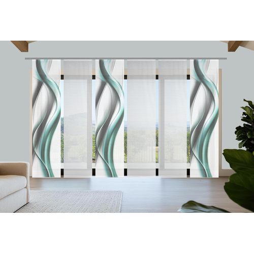 4056751541671 - Schiebegardine VISION S CARA mint B60cm H260cm Polyester Gardinen SchiebevorhangBambusoptikDigitaldruckSET