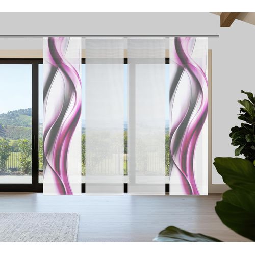 4056751541626 - Schiebegardine VISION S CARA rosa (pink) B60cm H260cm Polyester Gardinen SchiebevorhangBambusoptikDigitaldruckSET