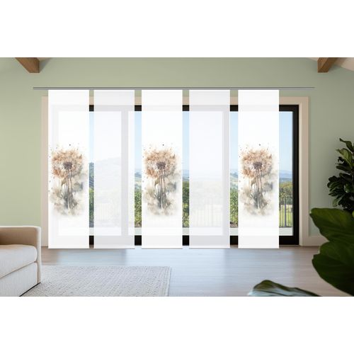 4056751541329 - Schiebegardine HOME IN GREEN AMARANDE beige (natur) B60cm H245cm Polyester Gardinen Bambusoptik SET recycelt Digitaldruck 4056751541329 - Schiebegardine HOME IN GREEN AMARANDE beige (natur) B60cm H245cm Polyester Gardinen Bambusoptik SET recycelt Digitaldruck