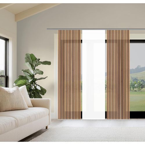 4056751542296 - Schiebegardine HOME WOHNIDEEN PANILO braun B60cm H245cm Polyester Gardinen Schiebewand Seidenoptik SET Digitaldruck 4056751542296 - Schiebegardine HOME WOHNIDEEN PANILO braun B60cm H245cm Polyester Gardinen Schiebewand Seidenoptik SET Digitaldruck