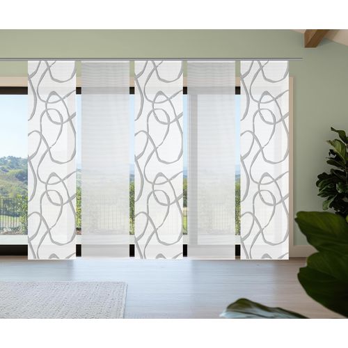 4056751541855 - Schiebegardine VISION S OPHELIA grau B60cm H260cm Polyester Gardinen SchiebevorhangBambusoptikDigitaldruckSET 4056751541855 - Schiebegardine VISION S OPHELIA grau B60cm H260cm Polyester Gardinen SchiebevorhangBambusoptikDigitaldruckSET