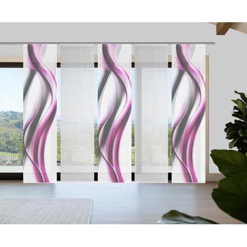 4056751541657 - Schiebegardine VISION S CARA rosa (pink) B60cm H260cm Polyester Gardinen SchiebevorhangBambusoptikDigitaldruckSET