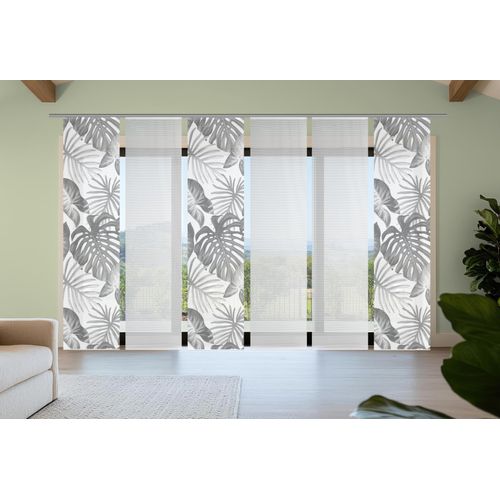4056751541770 - Schiebegardine VISION S SANJA grau B60cm H260cm Polyester Gardinen SchiebevorhangBambusoptikDigitaldruckSET 4056751541770 - Schiebegardine VISION S SANJA grau B60cm H260cm Polyester Gardinen SchiebevorhangBambusoptikDigitaldruckSET