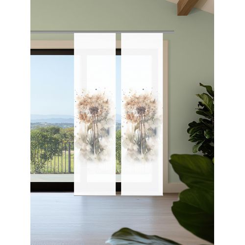 4056751541299 - Schiebegardine HOME IN GREEN AMARANDE beige (natur) B60cm H245cm Polyester Gardinen Bambusoptik SET recycelt Digitaldruck 4056751541299 - Schiebegardine HOME IN GREEN AMARANDE beige (natur) B60cm H245cm Polyester Gardinen Bambusoptik SET recycelt Digitaldruck