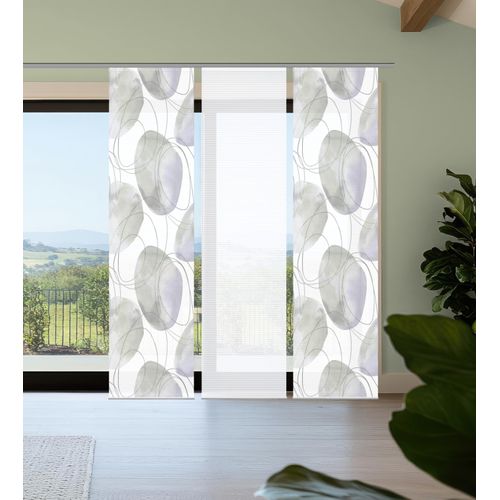 4056751541008 - Schiebegardine HOME IN GREEN ELLRIK flieder B60cm H245cm Polyester Gardinen Bambusoptik SET recycelt Digitaldruck 4056751541008 - Schiebegardine HOME IN GREEN ELLRIK flieder B60cm H245cm Polyester Gardinen Bambusoptik SET recycelt Digitaldruck