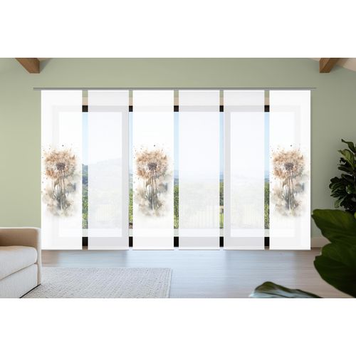 4056751541336 - Schiebegardine HOME IN GREEN AMARANDE natur B60cm H245cm Polyester Gardinen Bambusoptik SET recycelt Digitaldruck 4056751541336 - Schiebegardine HOME IN GREEN AMARANDE natur B60cm H245cm Polyester Gardinen Bambusoptik SET recycelt Digitaldruck