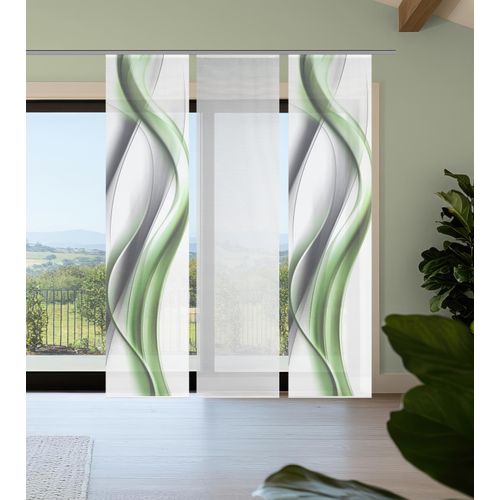 4056751541572 - Schiebegardine VISION S CARA grün B60cm H260cm Polyester Gardinen SchiebevorhangBambusoptikDigitaldruckSET 4056751541572 - Schiebegardine VISION S CARA grün B60cm H260cm Polyester Gardinen SchiebevorhangBambusoptikDigitaldruckSET