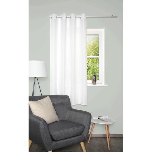 4056751522021 - Vorhang HOME BASICS BENOGA wollweiß B135cm H175cm Polyester Gardinen Ösenschal Uni Dekostruktur