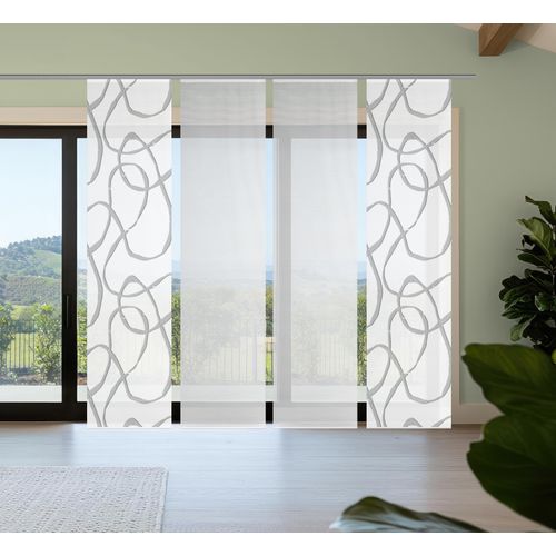 4056751541831 - Schiebegardine VISION S OPHELIA grau B60cm H260cm Polyester Gardinen SchiebevorhangBambusoptikDigitaldruckSET 4056751541831 - Schiebegardine VISION S OPHELIA grau B60cm H260cm Polyester Gardinen SchiebevorhangBambusoptikDigitaldruckSET