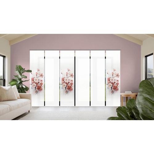 4056751542241 - Schiebegardine HOME WOHNIDEEN LOTUS rosa (altrose) B60cm H245cm Polyester Gardinen Schiebewand Seidenoptik SET Digitaldruck