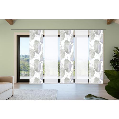 4056751541022 - Schiebegardine HOME IN GREEN ELLRIK flieder B60cm H245cm Polyester Gardinen Bambusoptik SET recycelt Digitaldruck 4056751541022 - Schiebegardine HOME IN GREEN ELLRIK flieder B60cm H245cm Polyester Gardinen Bambusoptik SET recycelt Digitaldruck