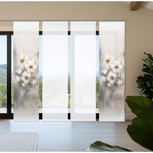 4056751541473 - Schiebegardine HOME IN GREEN ARISTEA beige (natur) B60cm H245cm Polyester Gardinen Bambusoptik SET recycelt Digitaldruck 4056751541473 - Schiebegardine HOME IN GREEN ARISTEA beige (natur) B60cm H245cm Polyester Gardinen Bambusoptik SET recycelt Digitaldruck