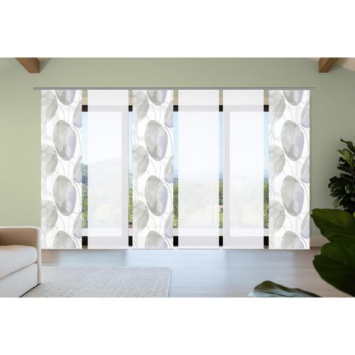 4056751541039 - Schiebegardine HOME IN GREEN ELLRIK lila (flieder) B60cm H245cm Polyester Gardinen Bambusoptik SET recycelt Digitaldruck