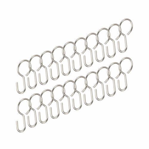 4016318046506 - Seilklammern Gardinenbefestigungen Gr 20 St grau (nickelfarben) Zubehör für Gardinen Haken Seilhaken Seilspanngarnitur