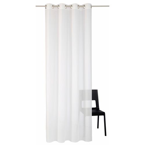 4004567063733 - Vorhang WIRTH Audrey Gardinen Gr 225 cm Ösen 140 cm weiß Fertiggardine Fertigstore Flauschvorhang Gardine Gardinenstore Langstore Ösenschal Übergardine Ösen Store