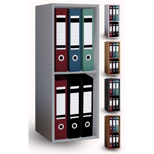 4051814401046 - Aktenregal Holzregal stehend platzsparender Aktenschrank Maße ca H 72 x B 34 x T 30 cm Elegantes Regal stehend Büroregal ¿ Offas 2f Gr 34 grau B34cm H72cm T30cm Holzwerkstoff Holz Spanplatte Regale