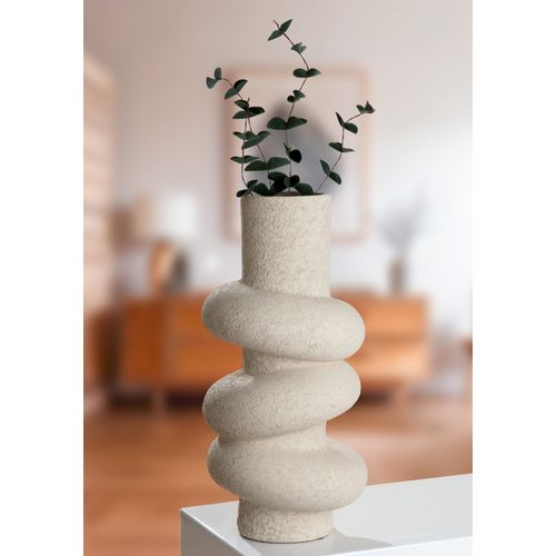 4063387619490 - Tischvase HOMSY BY ANA JOHNSON Floriva 40x185cm strukturierte matte Oberfläche grau (natur) B185cm H40cm T185cm Ø185cm Keramik Vasen hochwertige Keramik aus einer traditionellen ManufakturMade in Europe
