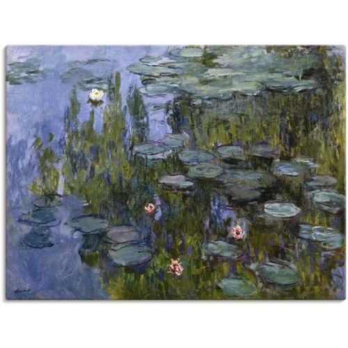 4055327090766 - Wandbild ARTLAND Seerosen (Nympheas) 1918 1921 Bilder Gr B H 80 cm x 60 cm Leinwandbild Blumen 1 St grün Bild Poster Bilder als Leinwandbild Wandaufkleber oder in versch Größen