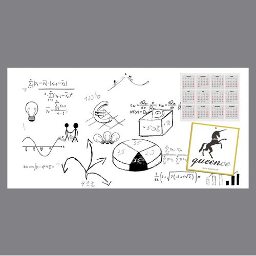 4251268176259 - QUEENCE Magnetfolie Magnetische Markerfolie Dekorationsfolien selbstklebend Gr B H 100 cm x 75 cm weiß Wanddekoration Dekorationsfolien