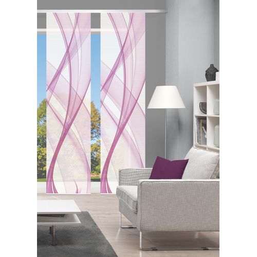 4056751516136 - Schiebegardine VISION PACOLIA Gr 1 pink B60cm H260cm Polyester Gardinen SETSCHIEBEVORHANGBAMBUSDIGITALDRUCK