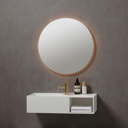 5705387006786 - Badspiegel LOEVSCHALL Herning Rund Spiegel mit Hintergrundbeleuchtung silber (silberfarben) B70cm H70cm T3cm Spiegelglas Spiegel Badezimmerspiegel mit LED Beleuchtung 5705387006786 - Badspiegel LOEVSCHALL Herning Rund Spiegel mit Hintergrundbeleuchtung silber (silberfarben) B70cm H70cm T3cm Spiegelglas Spiegel Badezimmerspiegel mit LED Beleuchtung