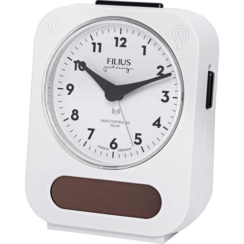 4045346113256 - Funkwecker FILIUS ZEITDESIGN 0543-0 Wecker weiß Wecker Beleuchtung Solar Made in GermanySchlafzimmer Geschenkidee