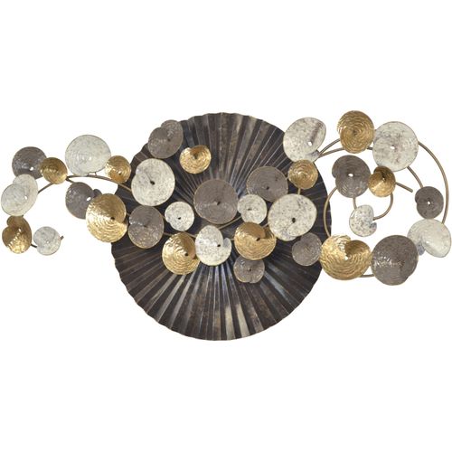 4046884074177 - Wanddekoobjekt PAJOMA Wanddekoration braun B120cm H58cm T9cm Metall Wanddekoobjekte Großes Wandobjekt aus Metall