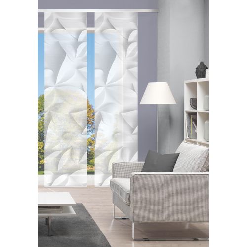 4056751516068 - Schiebegardine VISION FLYNN Gr 1 grau B60cm H260cm Polyester Gardinen SETSCHIEBEVORHANGBAMBUSDIGITALDRUCK