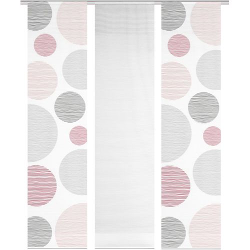 4056751297615 - Schiebegardine VISION S 3ER SET BORDEN Gr 1 rosa (rosé) Gardinen 260cm Paneelwagen 60cm Polyester HxB 260x60 Schiebevorhang 3er Set Digitaldruck B60cm H260cm