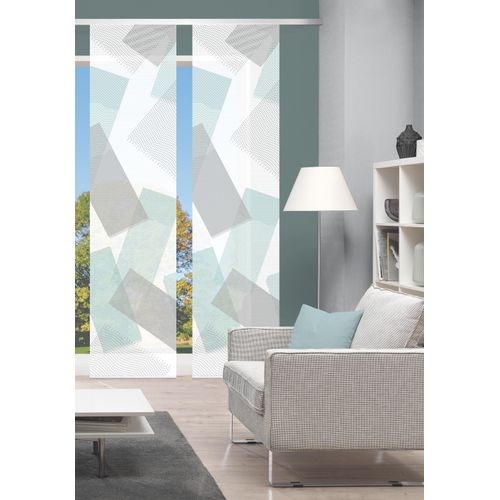 4056751515917 - Schiebegardine VISION NAYAH Gr 1 grün (mint) B60cm H260cm Polyester Gardinen SETSCHIEBEVORHANGBAMBUSDIGITALDRUCK