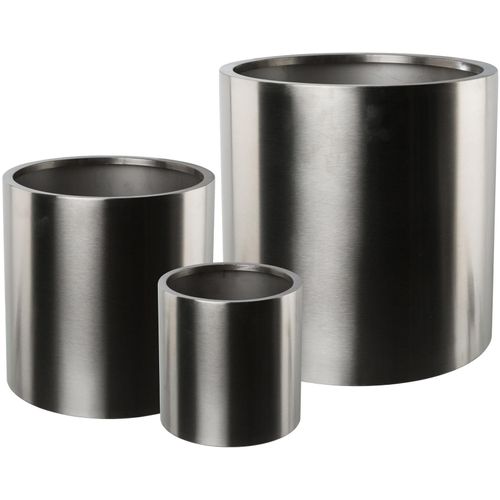 4064118358039 - Übertopf CREATIV HOME Übertopf silber H40cm Ø40cm Edelstahl Pflanzgefäße 4064118358039 - Übertopf CREATIV HOME Übertopf silber H40cm Ø40cm Edelstahl Pflanzgefäße