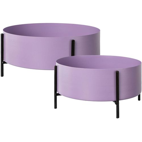 4064118357681 - Dekoschale CREATIV HOME Schale mit Gestell lavendel H105cm Ø25cm Metall Dekoschalen