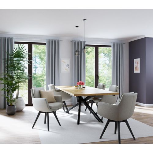 4043343679805 - Vorhang Sven Gr 1 blau (eisblau) B140cm H245cm Obermaterial 100% Polyester Gardinen Fertigschal