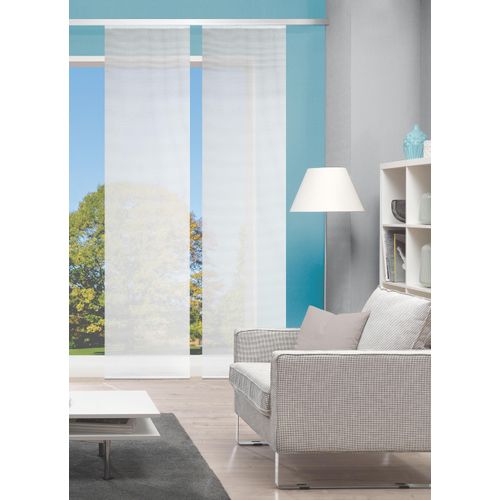 4056751298476 - Schiebegardine VISION S 2ER SET ROM Gr 1 weiß B60cm H260cm Polyester Gardinen HxB 260x60 Schiebevorhang 2er Set Uni