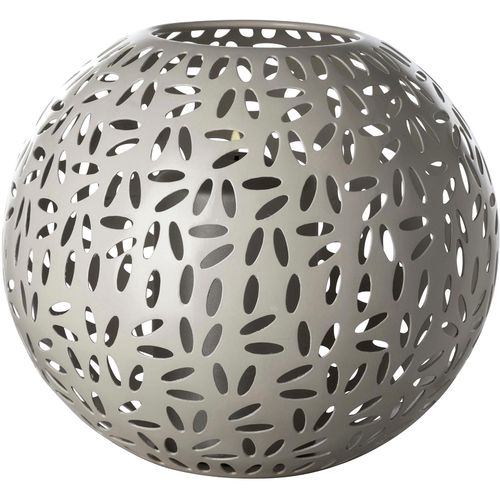 4042911463433 - Windlicht FINK DARIA Kerzenhalter Gr H 20 cm grau Windlichter Laternen Kerzenhalter aus Eisen pulverbeschichtet mit Cut-Outs